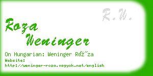 roza weninger business card